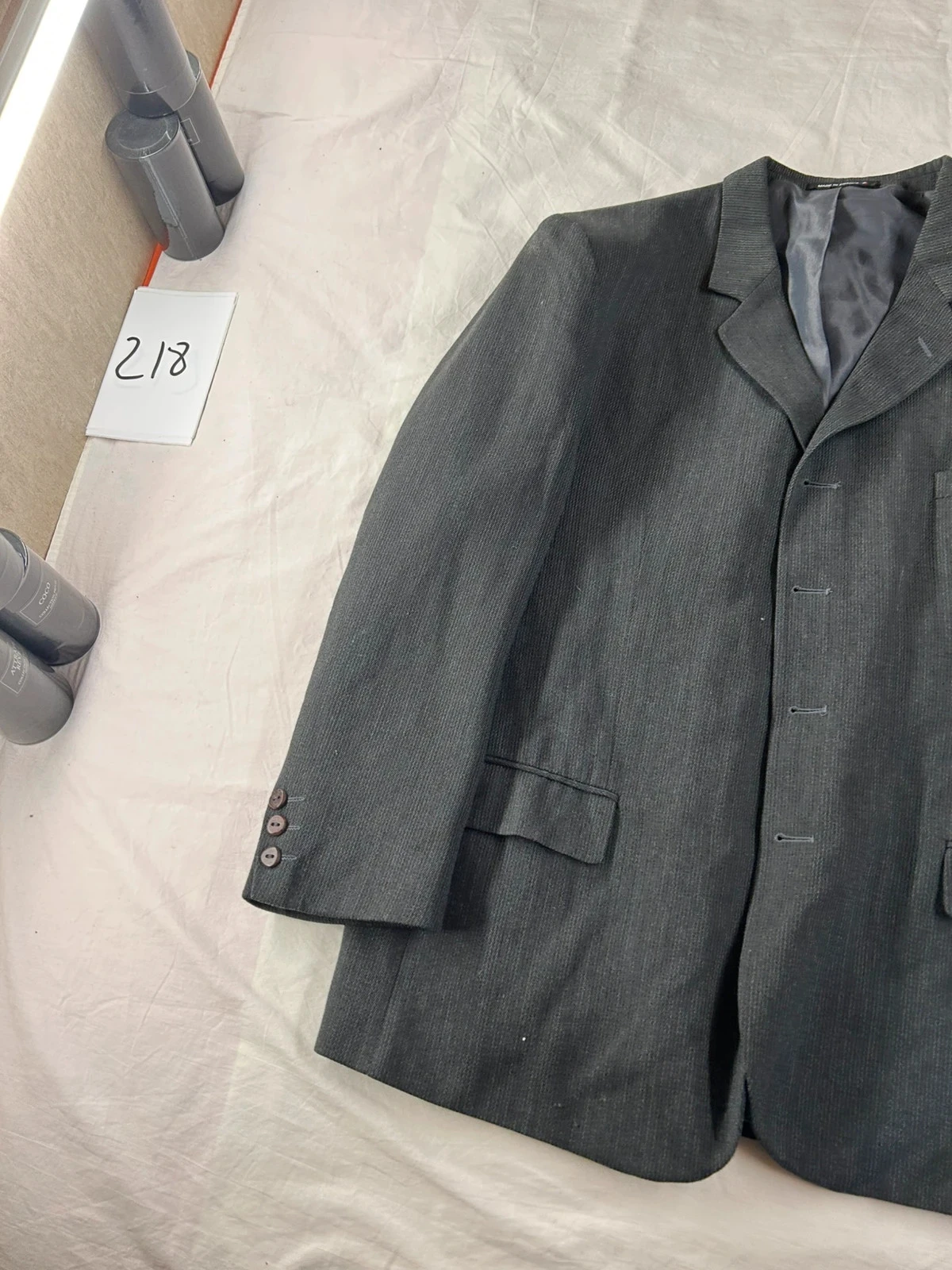 Zwarte impasse blazer in kostuumstijl gemaakt in Frankrijk van wol – photo 3